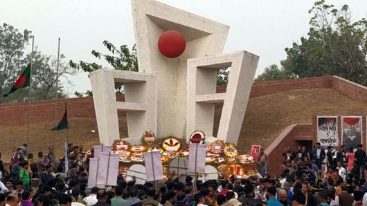 সিলেটে ফুলেল শ্রদ্ধায় ভাষা শহিদদের স্মরণ