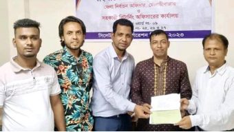২৭ নং ওয়ার্ডের কাউন্সিলর পদপ্রার্থী মঈন উদ্দিনের মনোনয়নপত্র জমা