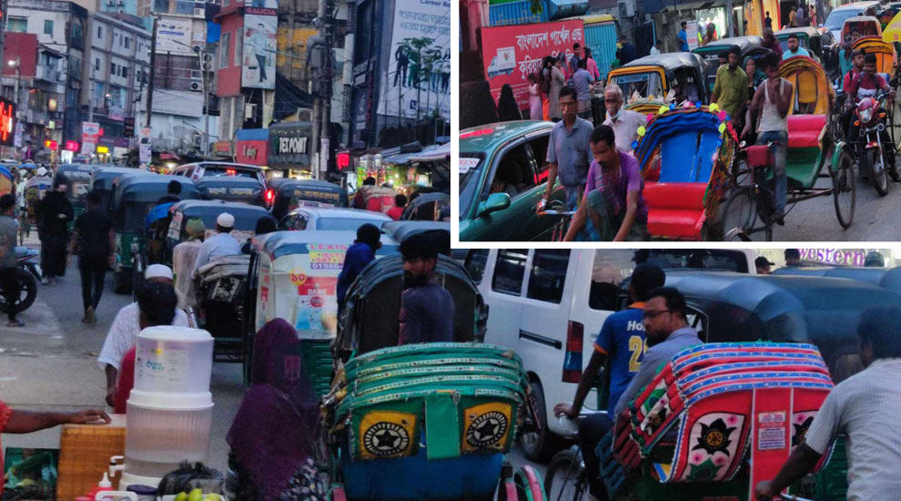 অ বৈ ধ গাড়ি পার্কিং, সিলেটে সড়কে ফিরছে না শৃঙ্খলা