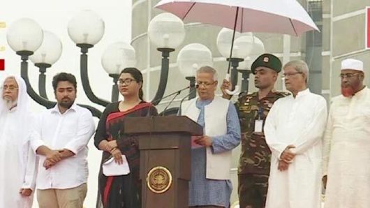 জুলাই ঘোষণাপত্র পাঠ করলেন প্রধান উপদেষ্টা