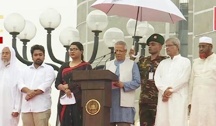 জুলাই ঘোষণাপত্র পাঠ করলেন প্রধান উপদেষ্টা