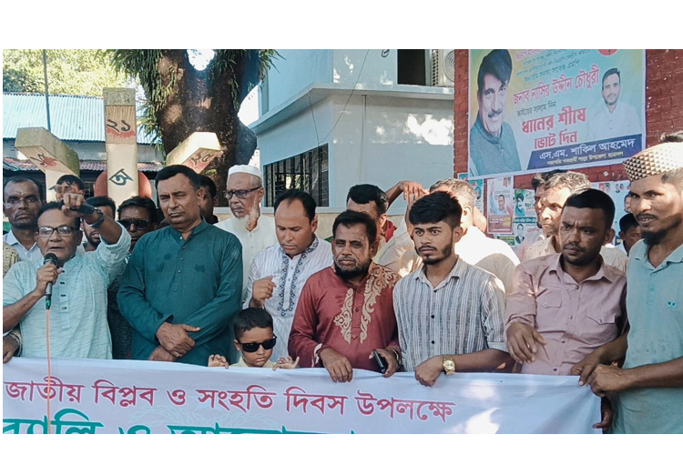 শাল্লায় জাতীয় বিপ্লব ও সংহতি দিবস পালিত