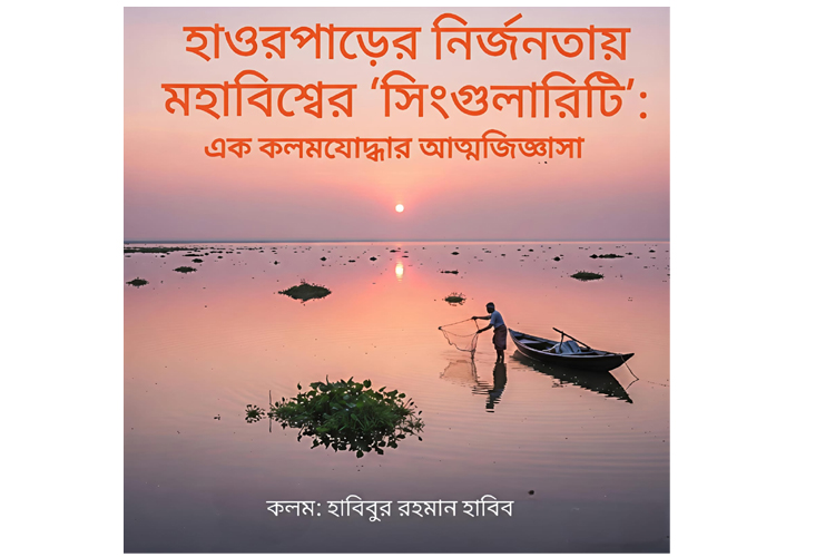 হাওরপাড়ের নির্জনতায় মহাবিশ্বের ‘সিংগুলারিটি’: এক কলমযোদ্ধার আত্মজিজ্ঞাসা ​কলমে : হাবিবুর রহমান হাবিব